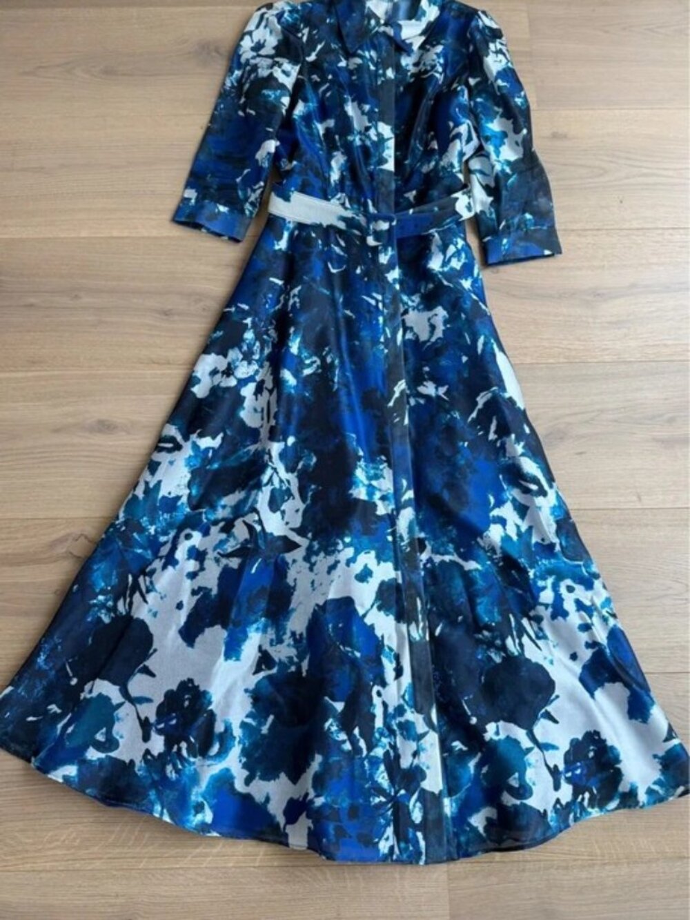 Rickie Freeman Teri Jon Belted Organza Dress Size 12